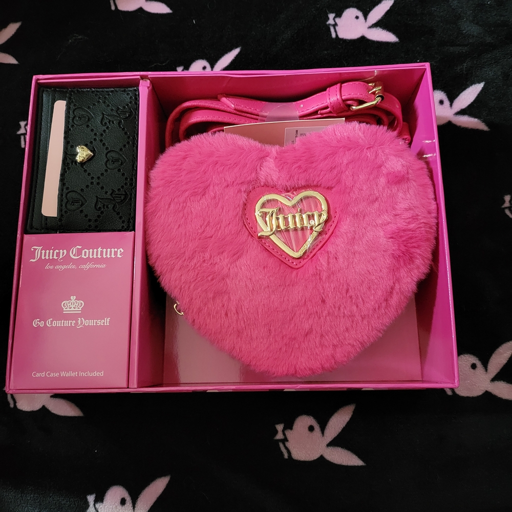 Juicy Couture Pink Plush Crossbody Bag